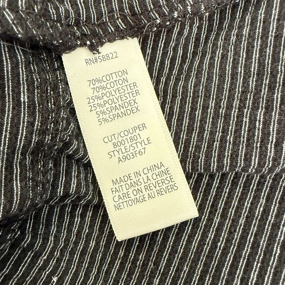 Max Studio Black Tiered Ruffle Smocked Striped A Line Dress Womens Size M - Picture 14 of 16